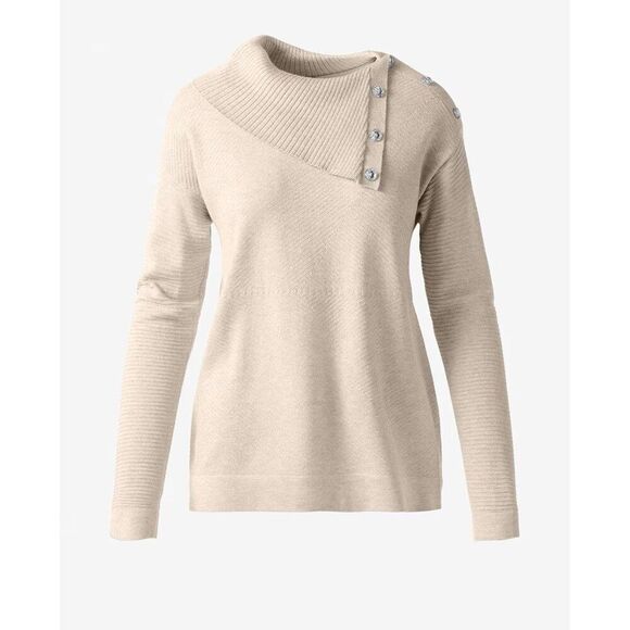 Chico’s Sweater Tunic Size 3 (16) XL Beige Sparkling Jeweled NWOT - Picture 3 of 16